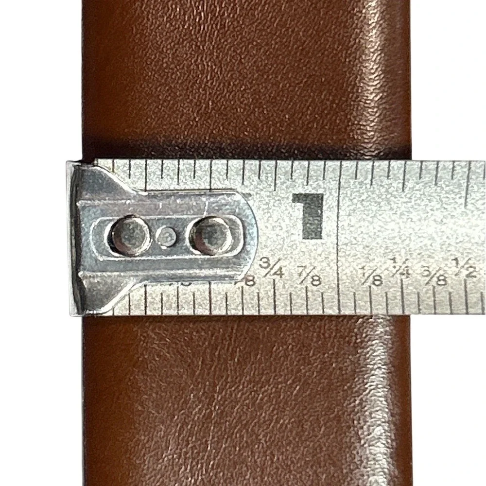 Suitsupply Mens Cognac Brown Genuine Leather Dress Belt Made in Italy Size 34